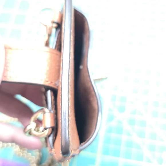 COACH Brown Leather Crossbody Phone Bag - Picture 14 of 15